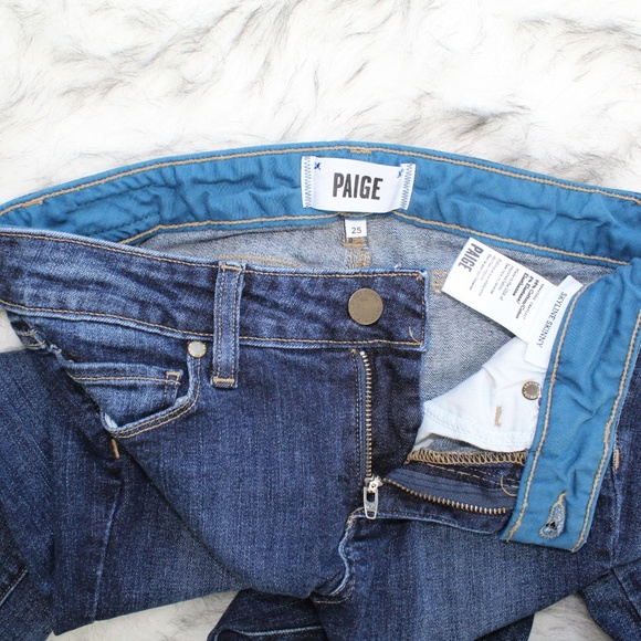 PAIGE Skyline Skinny Jeans Medium-Dark Wash - Picture 3 of 8